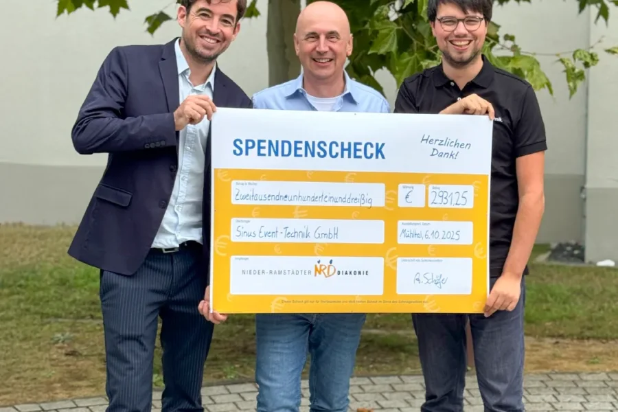 sinus scheckübergabe niederramstädter diakonie